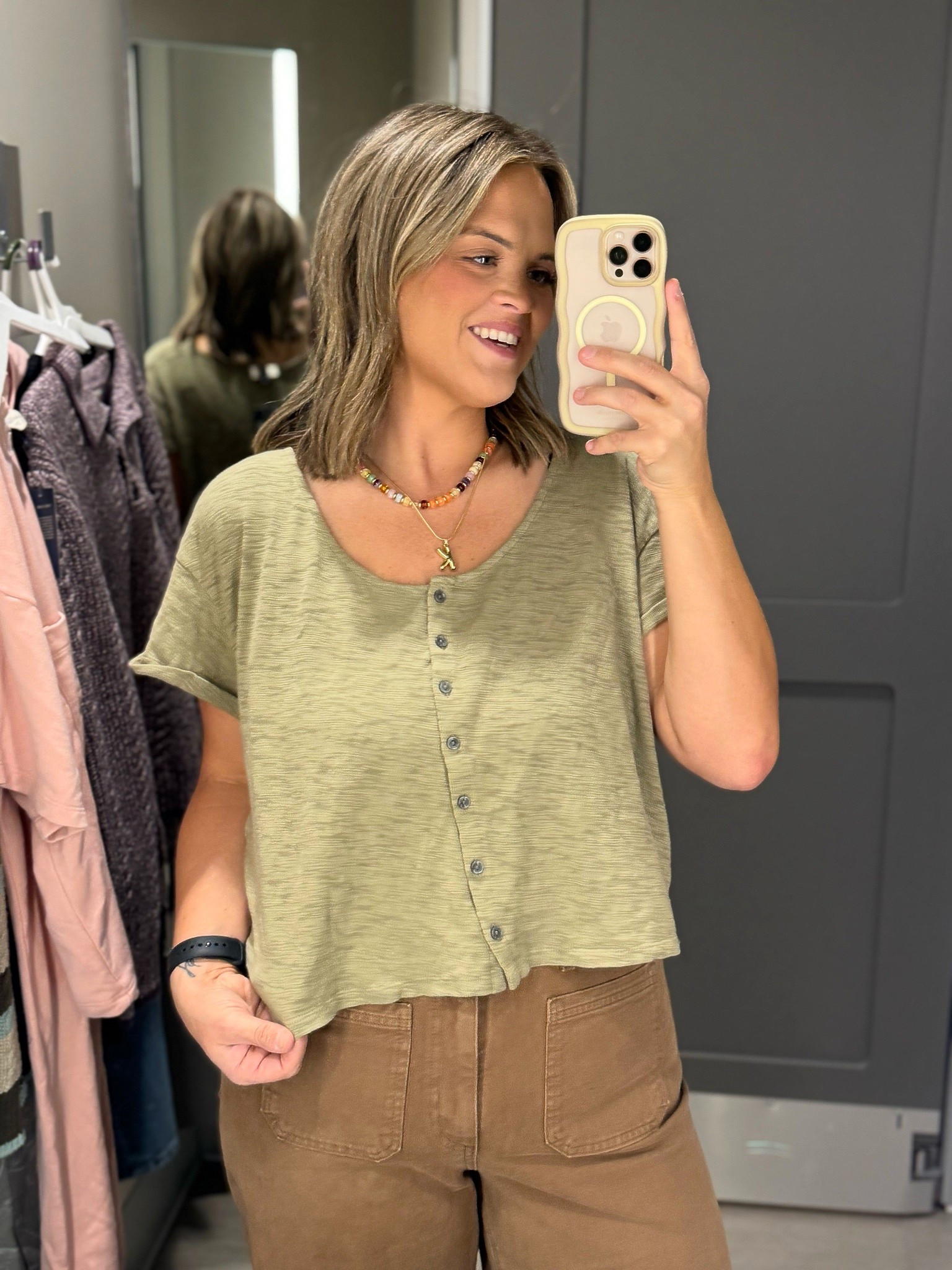 Such a good Target basic for transitioning into fall 🍂🤎 The olive color, relaxed fit, and button-front detail make this one so easy to throw on with jeans, skirts, or your favorite everyday pants. Definitely one of those tops you’ll reach for over and over!

#TargetFinds #TargetStyle #TargetFashion #LTKFinds #LTKStyle #FallFashion #FallOutfitIdeas #AffordableFashion #EverydayStyle #MomStyle

#LTKootd #LTKU #LTKMidsize