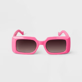 Women's Plastic Rectangle Sunglasses - A New Day™ | Target