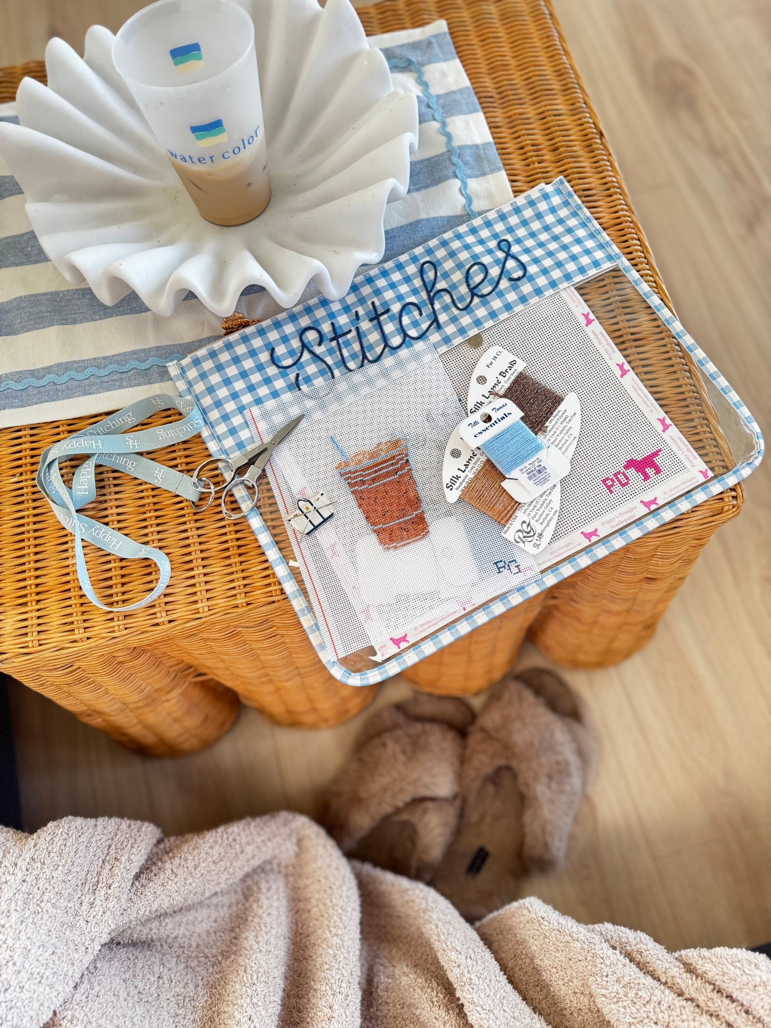 Cozy monday morning needlepointing 

#LTKdayinmylife #LTKmorningroutine #LTKHome