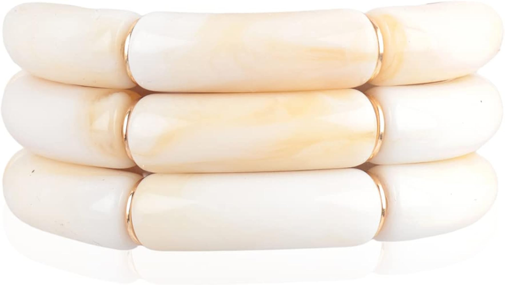 RIAH FASHION Bohemian Bead Multi Layer Versatile Statement Bracelets - Metallic Bar, Sparkly Crys... | Amazon (US)