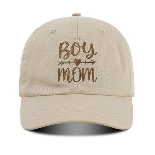 PresPF Boy Mom Hat, Off White Mama Hat for New Mama, Birthday Gift from Son, First Time Boy Mom Baseball Cap Gifts for Women | Amazon (US)