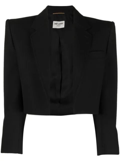 open-front cropped blazer | Farfetch (US)