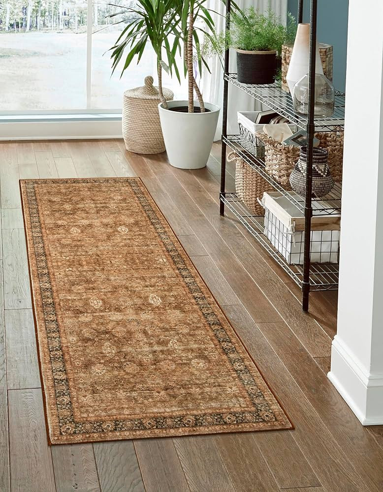Morebes Washable Runner Rug,Boho Runner Rugs for Hallway 2x6, Non Slip Bathroom Rug, Non Shedding... | Amazon (US)