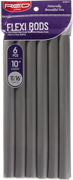 Red by Kiss Flexi Rods - Heatless Hair Curler for 90S Glamorous Bouncy Curls Beach Waves, No Slip... | Amazon (US)