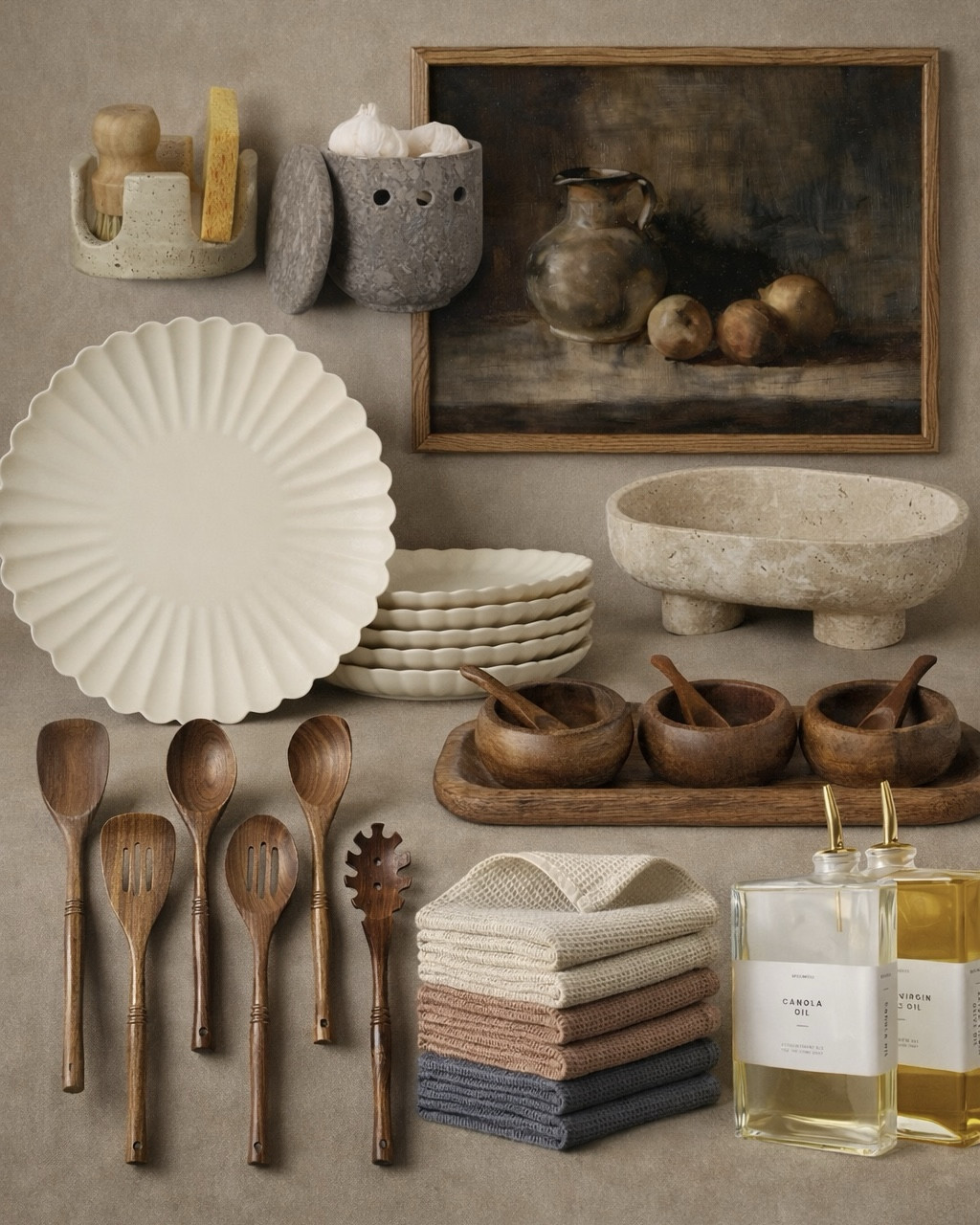 Kitchen Finds That Make Everyday Styling Feel Elevated

Follow @farmtotablecreations on Instagram for more cozy, elevated home finds 🤍

These kitchen pieces are the perfect mix of functional and beautiful—exactly what I love for everyday styling. From the scalloped plates to the warm wood utensils and neutral textiles, every piece adds texture and warmth without feeling overdone. The stone bowl and oil bottles bring in that elevated, designer touch while still being practical for daily use. Such an easy way to refresh your space without a full kitchen makeover.

#kitchendecor #counterdecor #kitchenaccessories #woodutensils #neutraldecor

kitchen decor | neutral kitchen | kitchen accessories | wood utensils | scalloped plates | stone bowl | kitchen styling | countertop decor | neutral home | kitchen finds | amazon kitchen | dish towels | oil dispenser | wooden bowls | serving set | everyday decor | kitchen organization | warm neutral decor | home finds | kitchen essentials | cooking tools | modern kitchen | simple kitchen styling | kitchen inspiration | home decor finds

#LTKHome #LTKSaleAlert