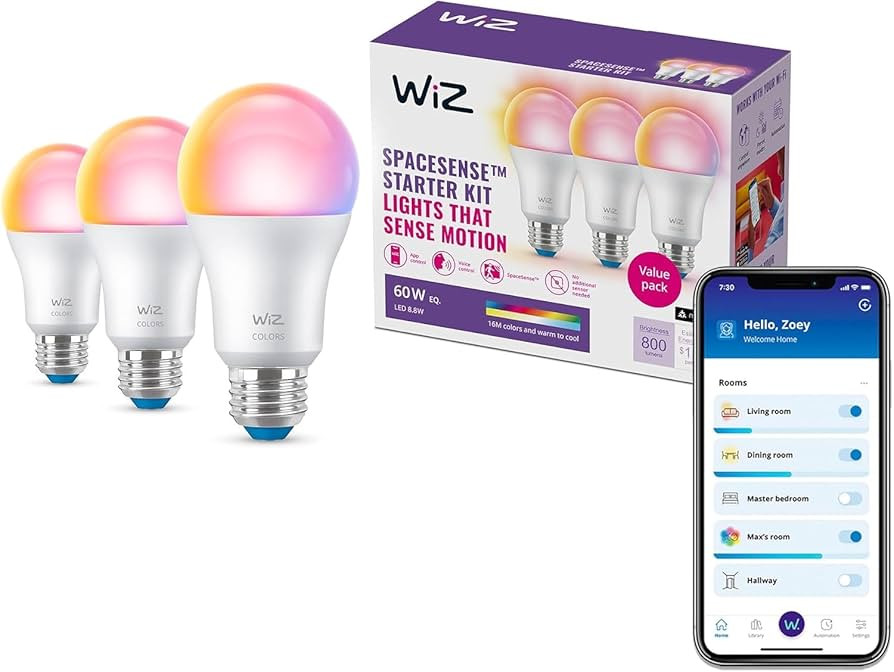 WiZ Connected Smart Light Bulbs, Sunset to Sunrise Automation + Motion Detection + Control with V... | Amazon (US)