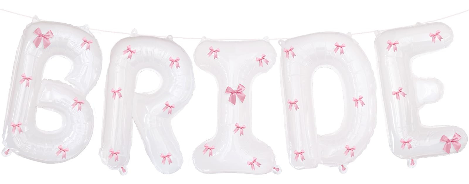 White Bride Balloons 40 inch with Ribbon Bows for Bridal Shower Bride to Be Bachelorette Party De... | Amazon (US)