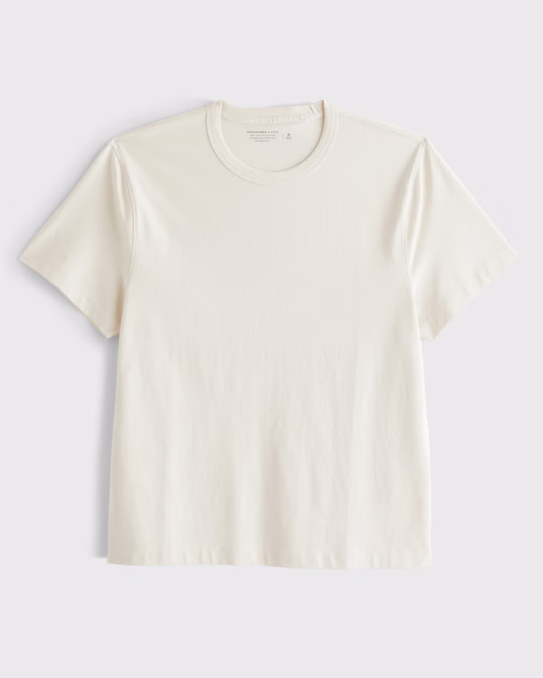 Men's Classic Polished Cropped Tee | Men's Tops | Abercrombie.com | Abercrombie & Fitch (US)