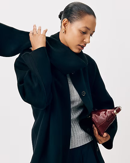 Scarf coat in drapey wool blend | J. Crew US