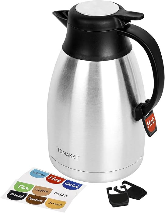 TOMAKEIT Thermal Coffee Carafe with Hang Tag, 2L/68 Oz Stainless Steel Vacuum Insulated Thermoses... | Amazon (US)