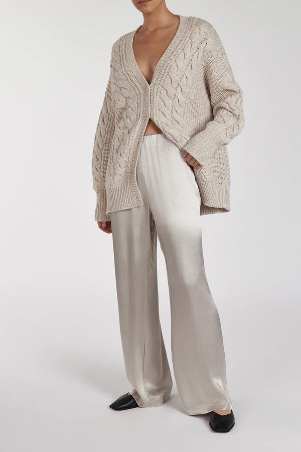 EVE CHALK SATIN PANT | DISSH