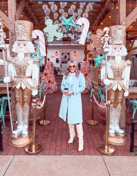 this coat is the most complimented piece i own! by belle and bloom a few seasons ago, similars linked
Porch nutcrackers
Giant nutcrackers
White and gold nutcrackers
Winter outfit
Grandmillenial style
Maryana croc boots
Ootd
Christmas decor
Outdoor christmas decor


#LTKHoliday #LTKhome #LTKsalealert