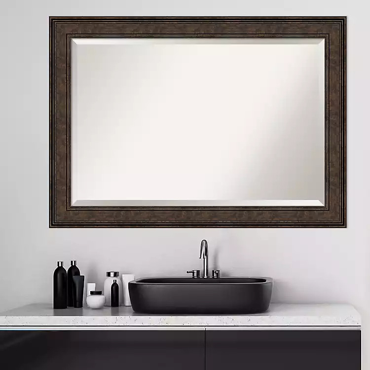 Bronze Panel Frame Beveled Mirror | Kirkland's Home
