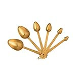 Bloomingville Gold Stainless Steel (Set of 6) Measuring Spoons (AH1305) | Amazon (US)