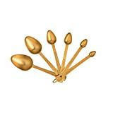 Bloomingville Gold Stainless Steel (Set of 6) Measuring Spoons | Amazon (US)
