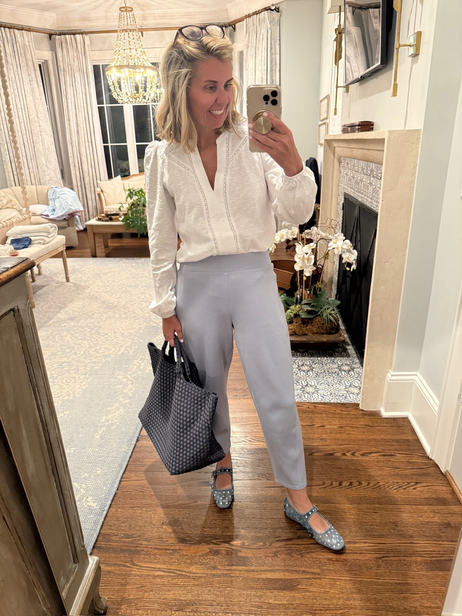 OOTD…spanx barrel pants & the cutest smocked top from Boden. Love making my athleisure more than just loungewear. I’m wearing a 2 top, small petite pants & 7 flat (I size 1 down). 

*be sure to use code LTKSPANX for 20% off (almost) sitewide through 3/15!

#LTKSpringSale #LTKOver40 #LTKootd