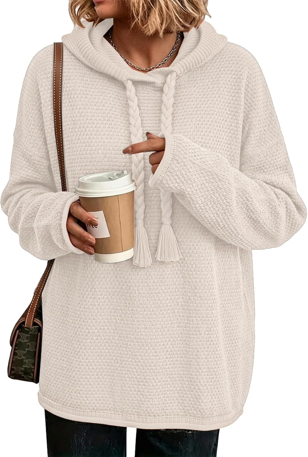 Womens Oversized Sweaters Trendy Hoodies Knit Tops 2026 Fall Winter Outfits | Amazon (US)