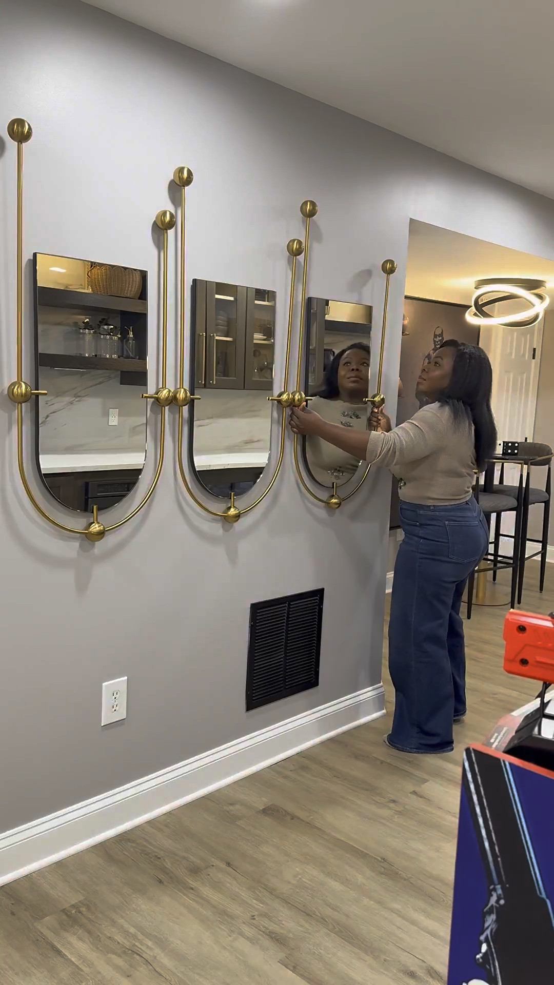 These unique wall mirrors are the perfect addition to our den / game room

#LTKHome #LTKSaleAlert