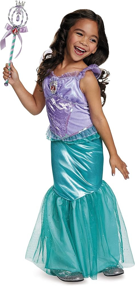 Ariel Deluxe Disney Princess The Little Mermaid Costume, Medium/7-8 | Amazon (US)