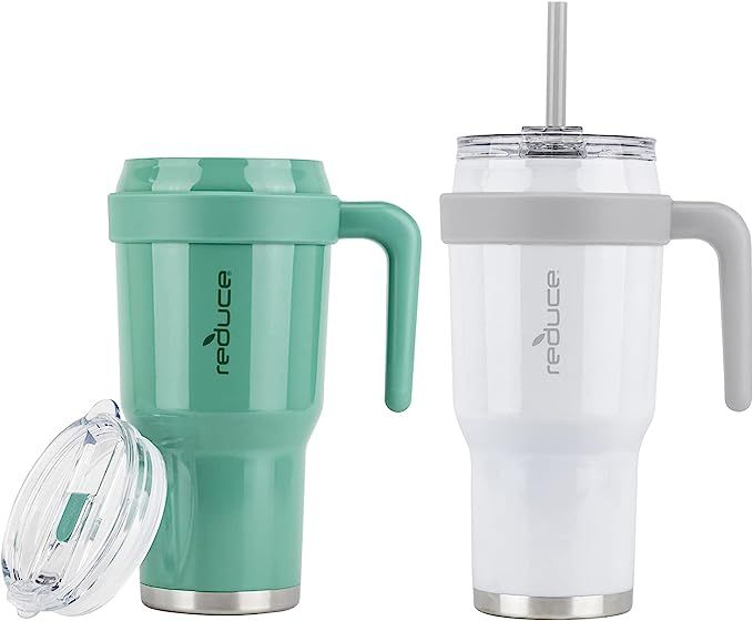 Reduce 40 oz Mug Tumbler, Green and White, Opaque Gloss | Amazon (US)