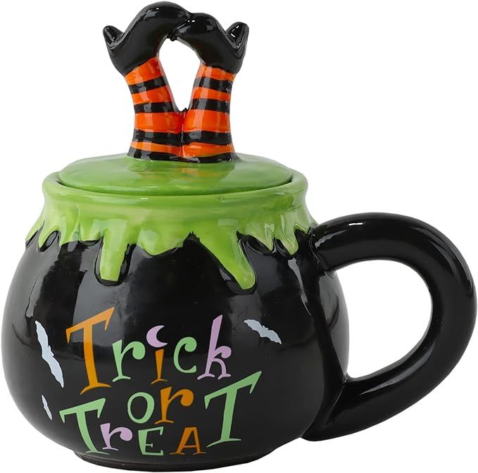 Halloween Soup Mug with Lid (Trick or Treat, Witch Feet) | Amazon (US)