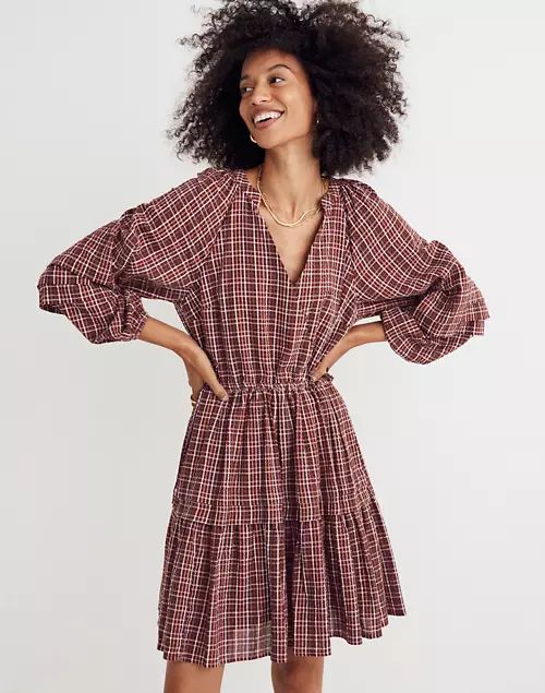 Seersucker Wrap Mini Dress | Madewell