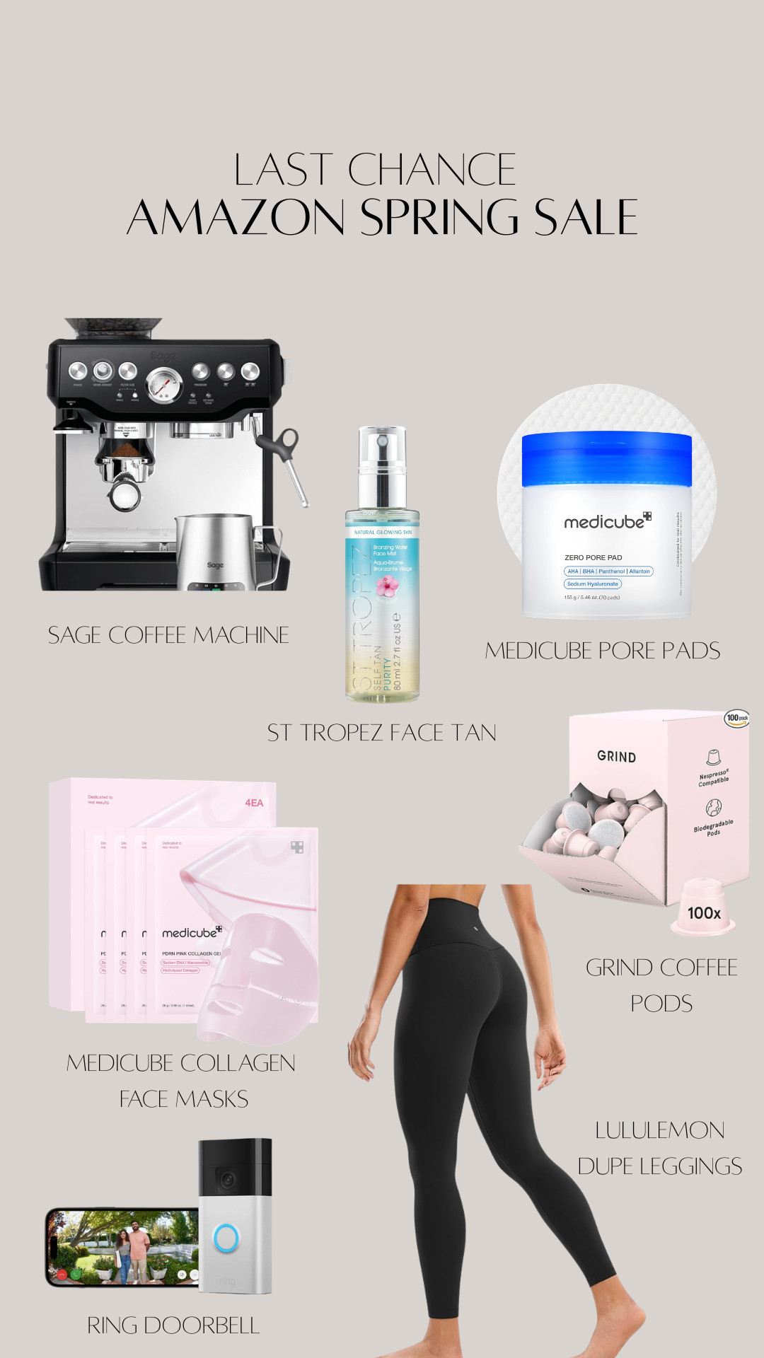 Final day - Amazon Spring Deal Faves! 

-
Medicube, skincare, face masks, SAGE coffee machine, beauty, lululemon dupe, amazon spring deal days 

 #LTKuk #LTKspring #LTKsale