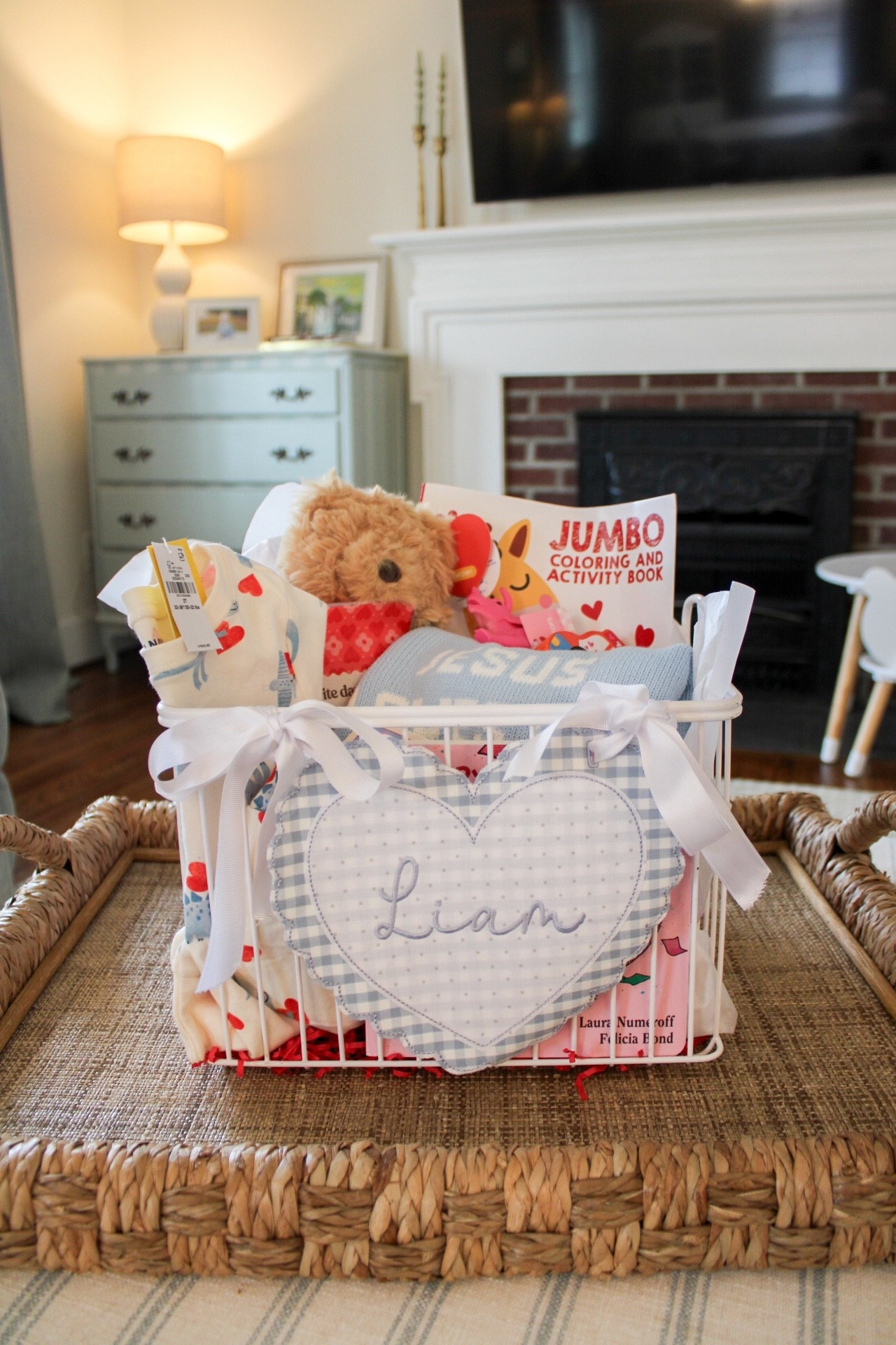 Valentines basket for my 2 year old son! 💌

The coloring book, wooden cars & dinosaurs were from the Target dollar spot! 

“Jesus loves me” sweater is available at Little Bear Smocks!

#LTKValentine #LTKKids #LTKmomlife