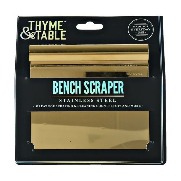 Thyme & Table Stainless Steel Bench Scraper & Chopper, Gold | Walmart (US)
