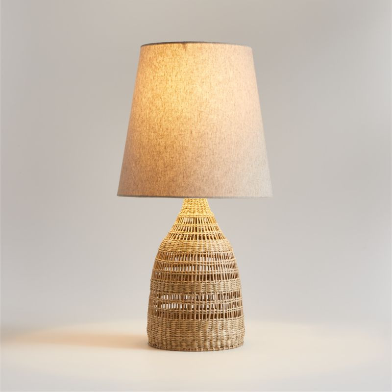 Nossa Woven Seagrass Table Lamp | Crate & Barrel | Crate & Barrel