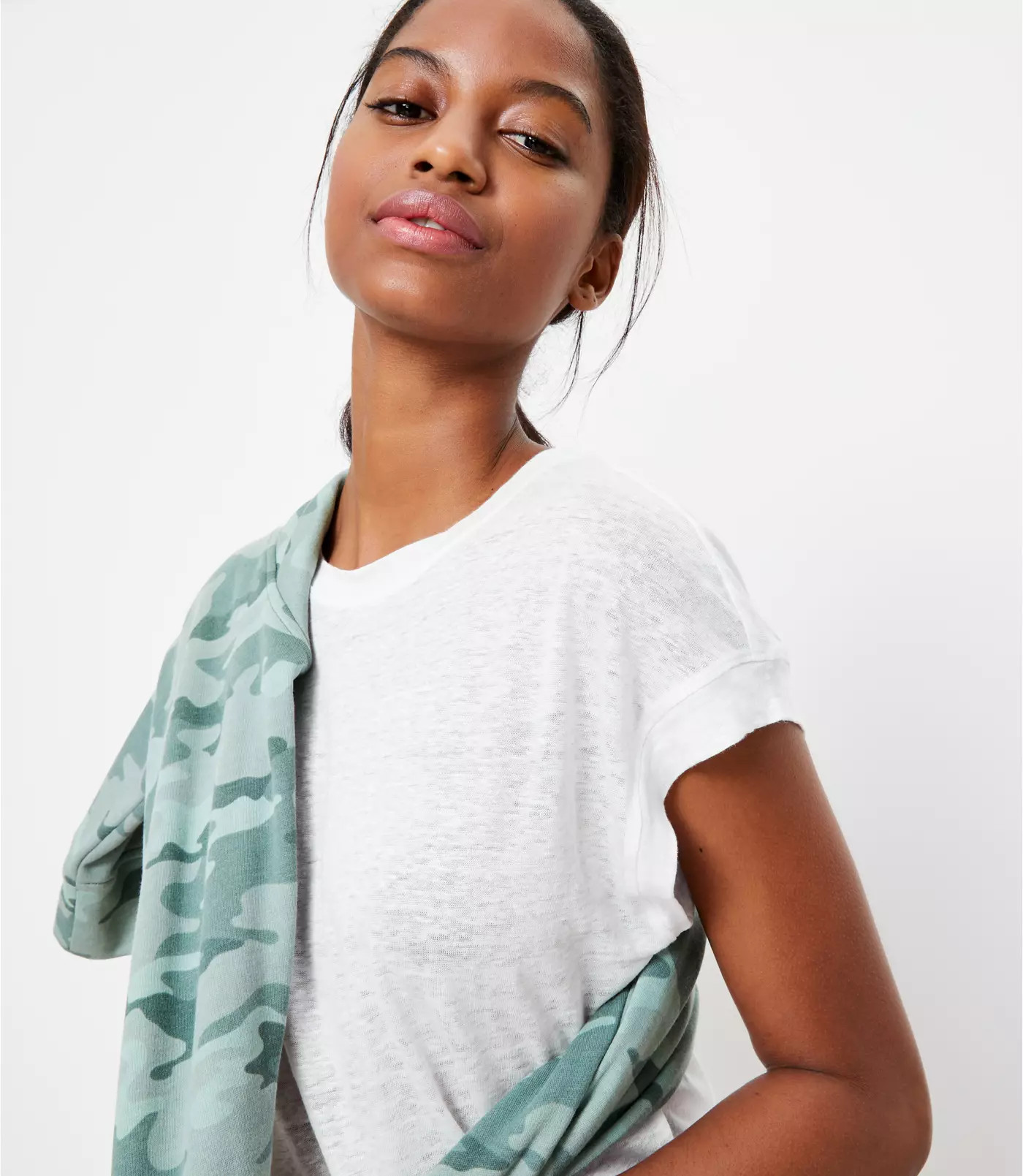 Lou & Grey Softserve Linen Muscle Tee | LOFT | LOFT