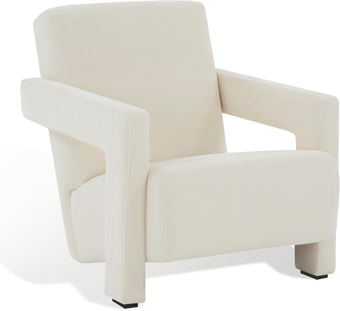 SAFAVIEH Couture Collection Taylor Modern Ivory Velvet Upholstered Accent Chair (Fully Assembled) | Amazon (US)