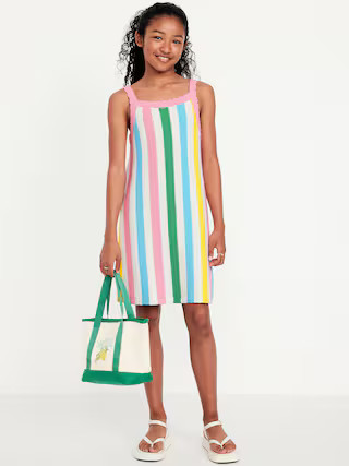 Printed Sleeveless Sweater-Knit Dress for Girls | Old Navy (US)