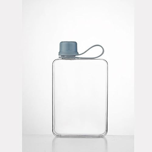 excvalues Flat Water Bottle Portable Travel Flask Lightweight 17 oz BPA Free Tritan Reusable Plastic Water Bottles Leakproof Slim Water Bottle for Purse Travel Pocket Sports Fitness(Blue) | Amazon (US)