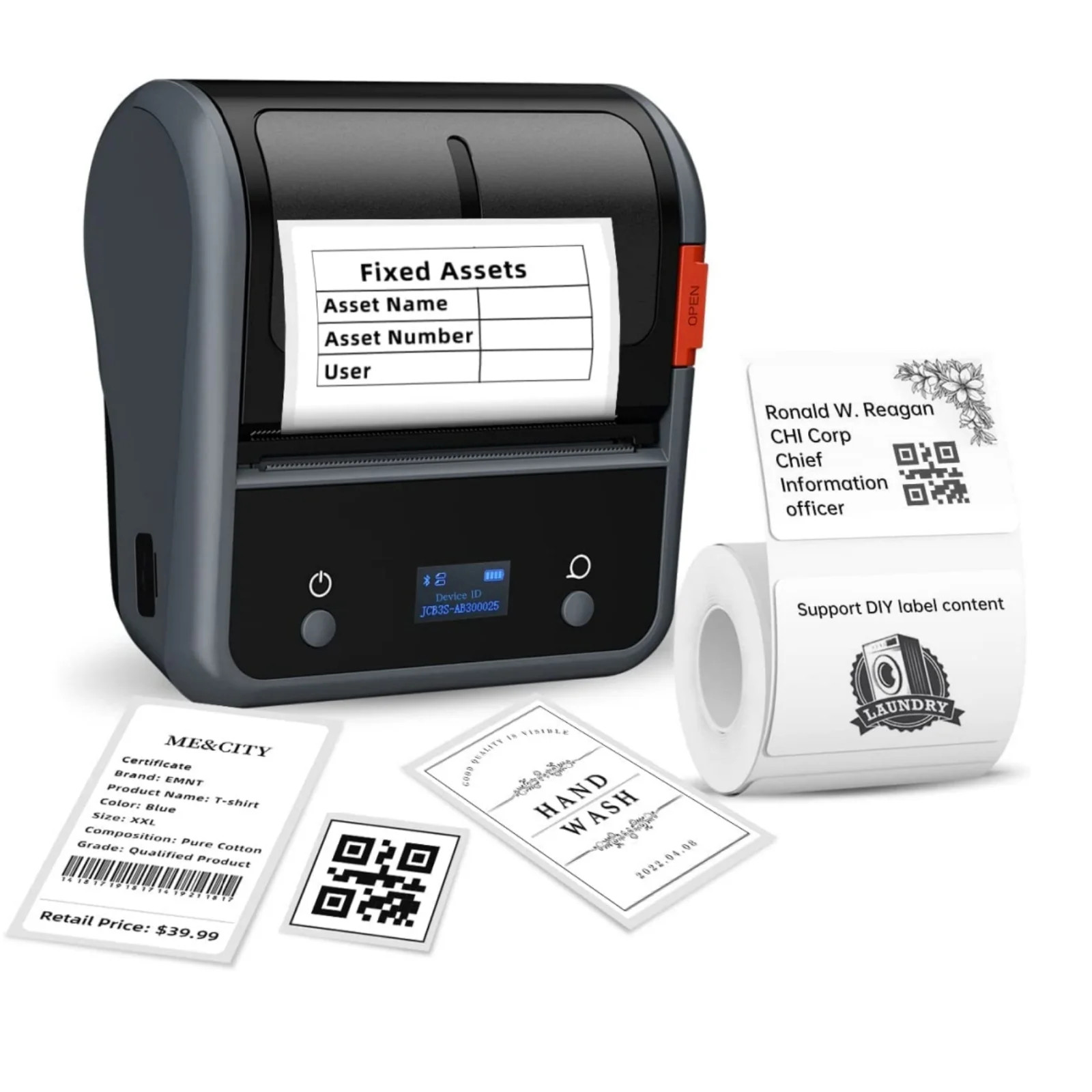 NIIMBOT B3S Label Maker with Tape, 3Inch Portable Bluetooth Thermal Label Printer, QR Code,Small ... | Walmart (US)