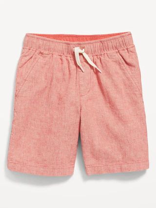 Straight Linen-Blend Jogger Shorts for Boys (At Knee) | Old Navy (US)