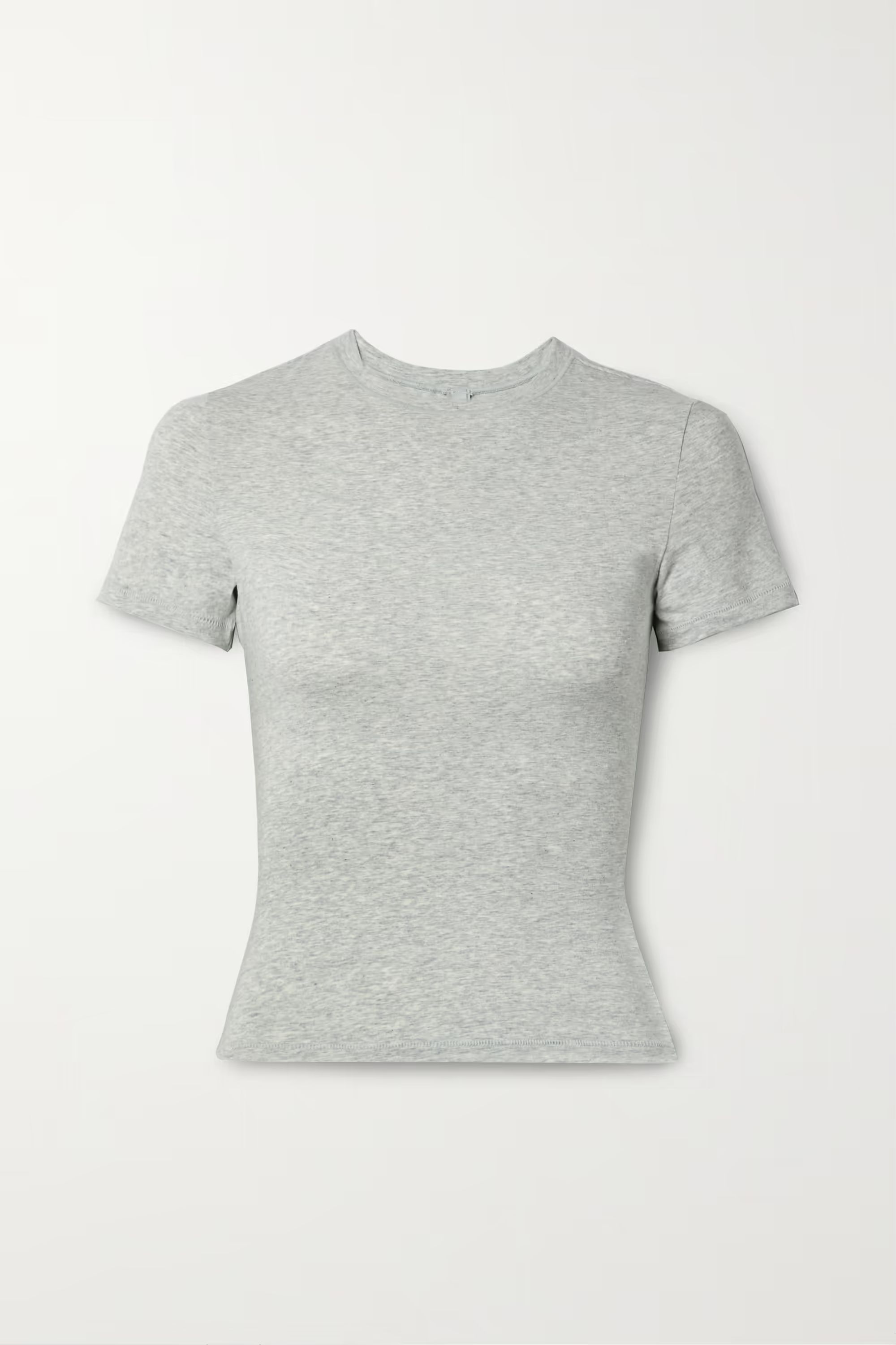 Stretch-cotton jersey T-shirt - Light Heather Gray | NET-A-PORTER (UK & EU)
