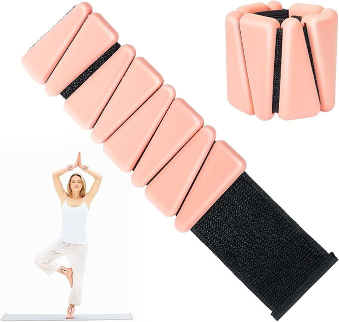 Wrist&Ankle Weights Set of 2,1 Pair Adjustable Rubber Exercise Ankle Weights for Women, Wearable ... | Amazon (US)