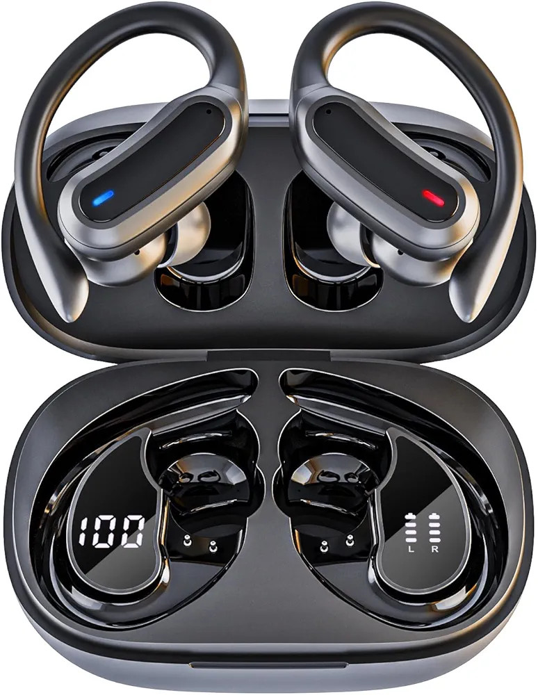 Wireless Earbuds Bluetooth Headphones, Bluetooth 5.3 Stereo over Ear Buds,Noise Cancelling Mic, I... | Amazon (US)