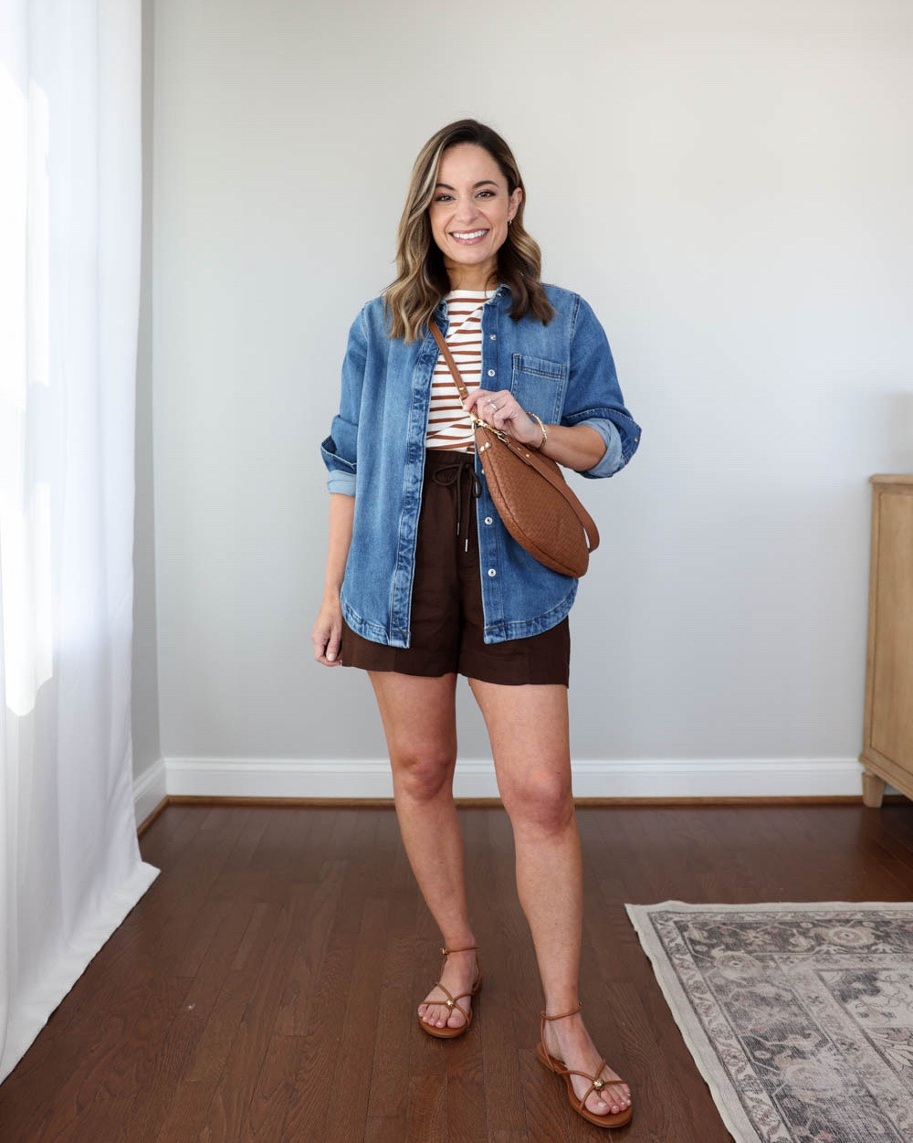 A few casual athleisure outfits for petites this Summer!

Outfit 1:
Denim top (Walmart): xs
Linen shorts (Athleta): xxs 
Tank top (J.Crew Factory): xxs 
Sandals (Dolce Vita): true to size 

Outfit 2:
Active dress (Target): xs - fits me well. Built in bra and shorts.
White sneakers: tts

Outfit 3:
Shorts (Old Navy): XS
Tank Top (Madewell): XXS
Sweatshirt (Athleta): XXS
Sneakers: tts￼

My measurements for reference: I’m 4’10” and 105lbs. My bust, waist, and hip measurement is 32”, 24”, and 36”.

#LTKfitnessgoals #LTKPetite #LTKSaleAlert