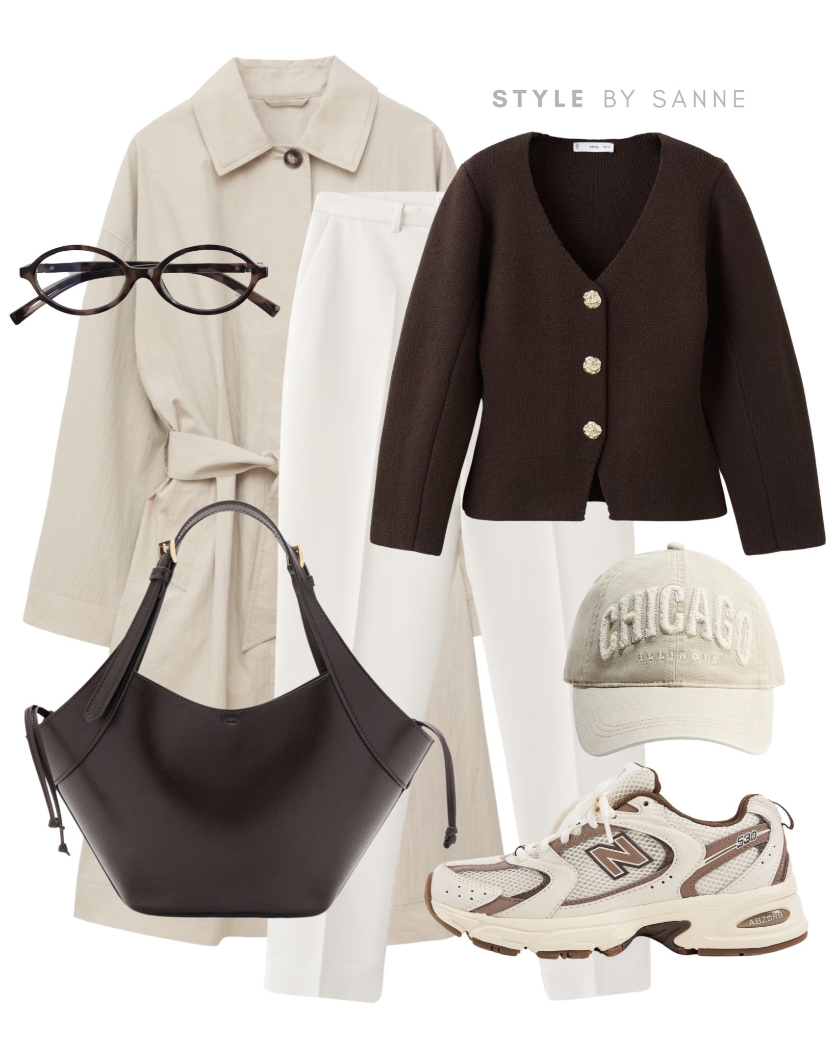 A light beige trench paired with soft off-white trousers creates a clean, timeless base. Styled with a structured brown knit, sporty sneakers and matching accessories for an effortless everyday look that feels warm, modern and refined.🤎

#LTKspring #LTKstyletip #LTKworkwear