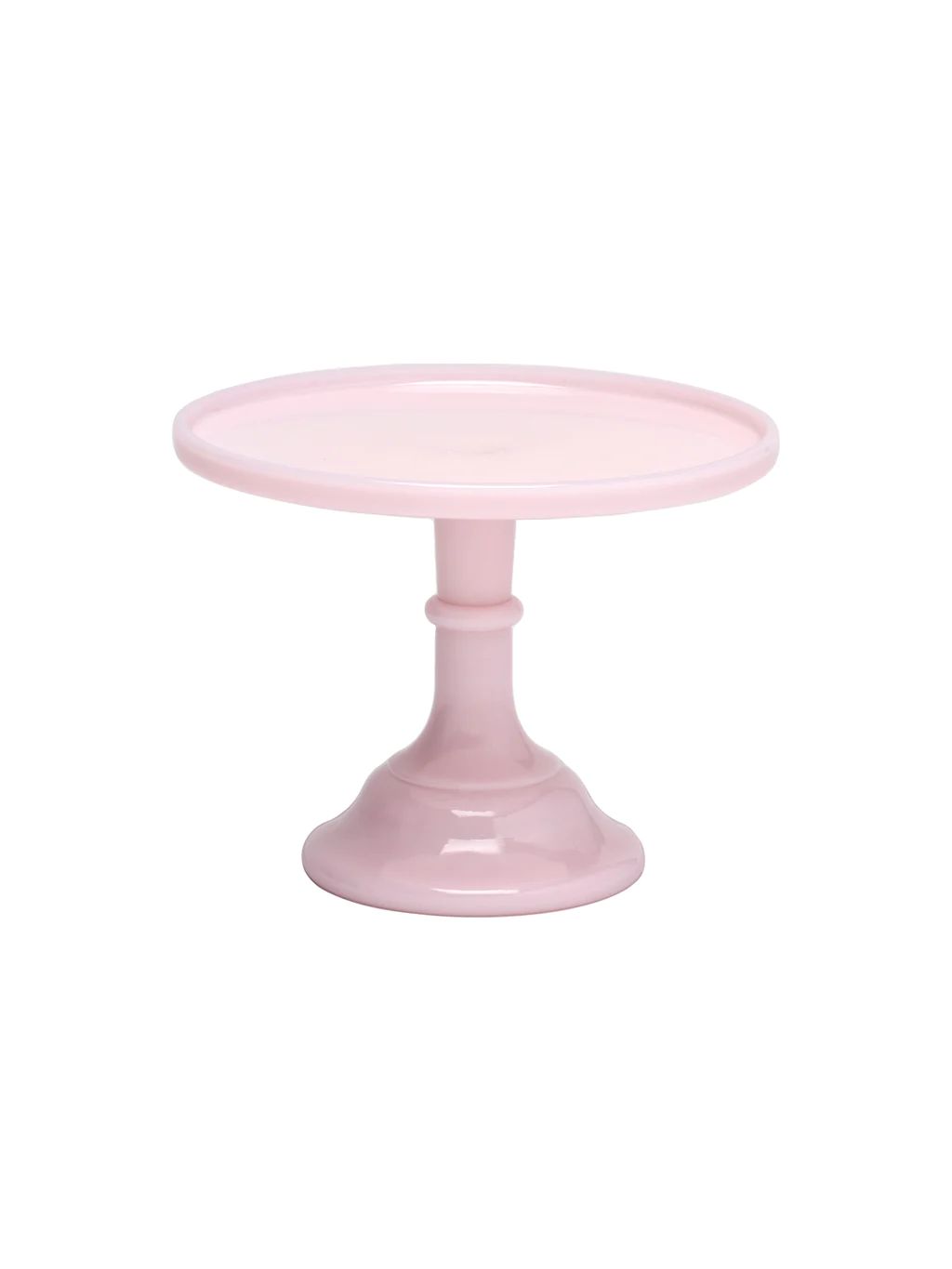 Mosser Crown Tuscan Pink Milk Glass Cake Stand | Weston Table