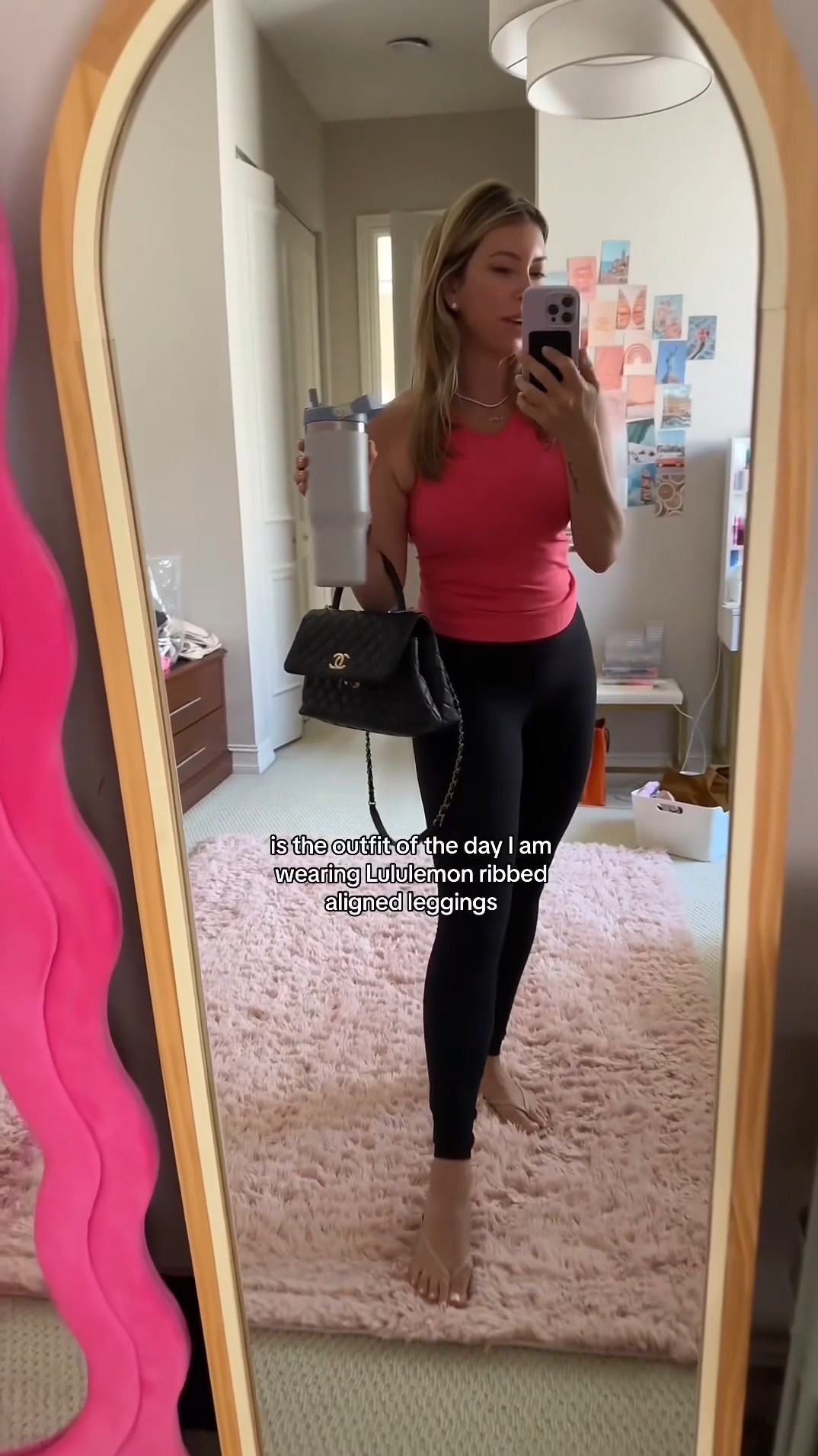 This is the perfect workout to errand outfit. Wearing size 6 in both top and the bottom! This top doesn’t have a built in bra so I’m wearing the energy sports bra underneath!  #ltkover40 #ltkfitness #ltkvideo #pilates outfit  