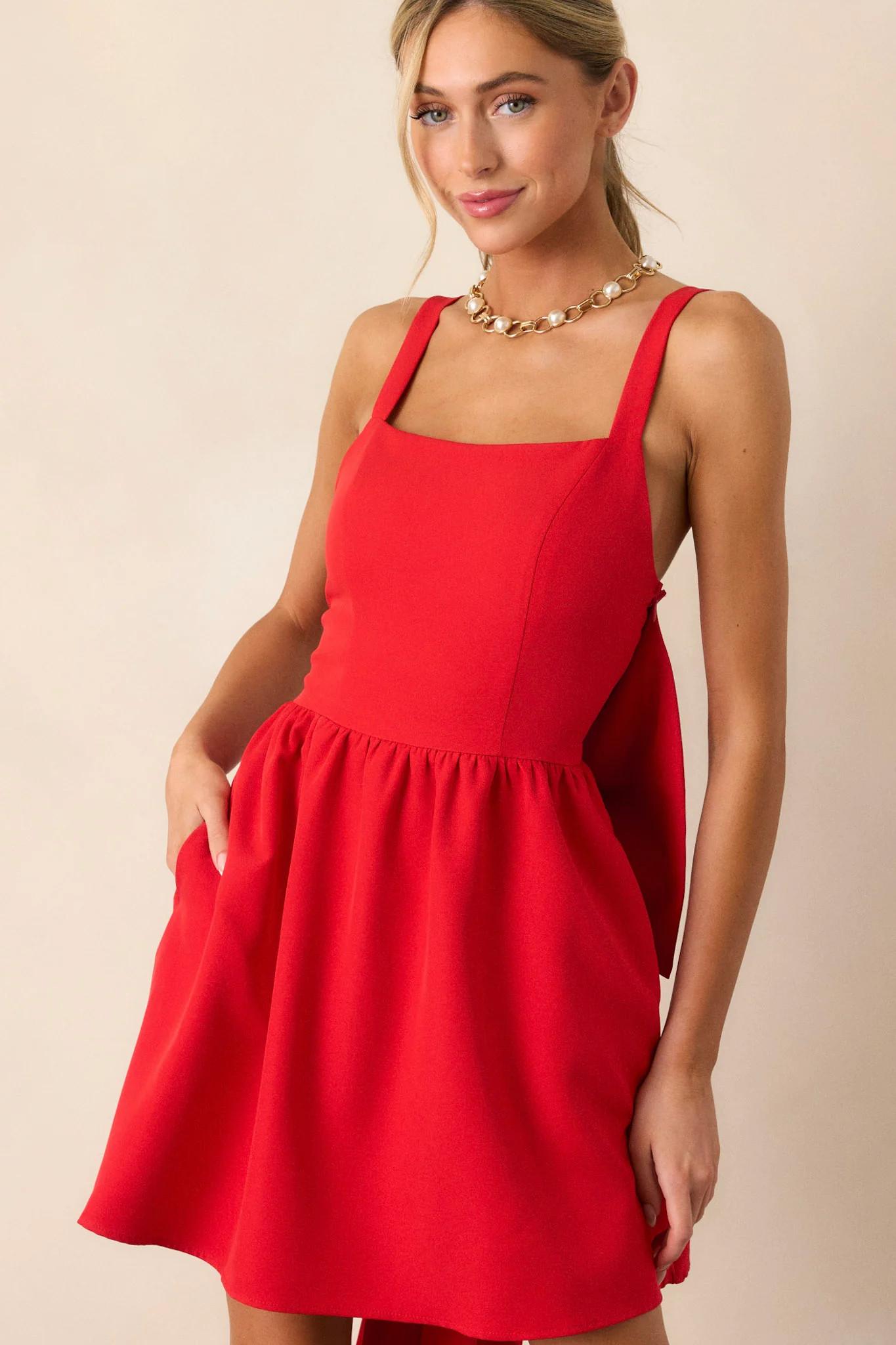 Elegant Essence Red Mini Dress | Red Dress