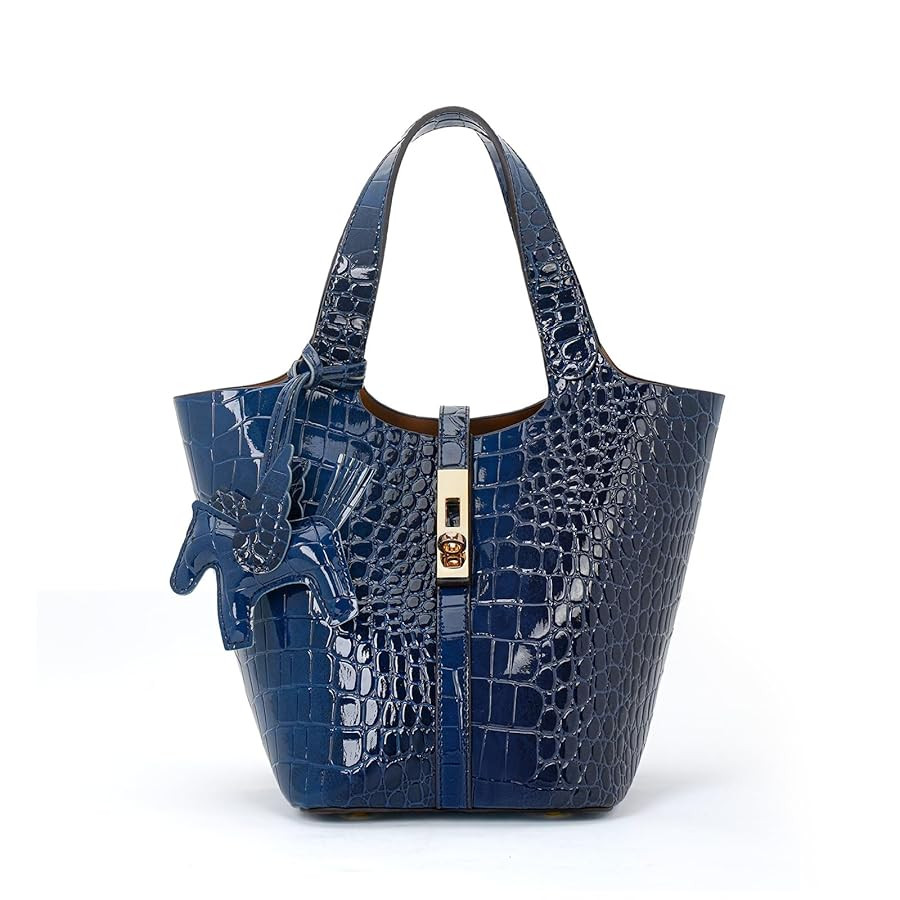 Tote Bag for Women Vegan Leather Bucket Purse for Women Top Handle Handbag Shoulder Bag with Deta... | Amazon (US)