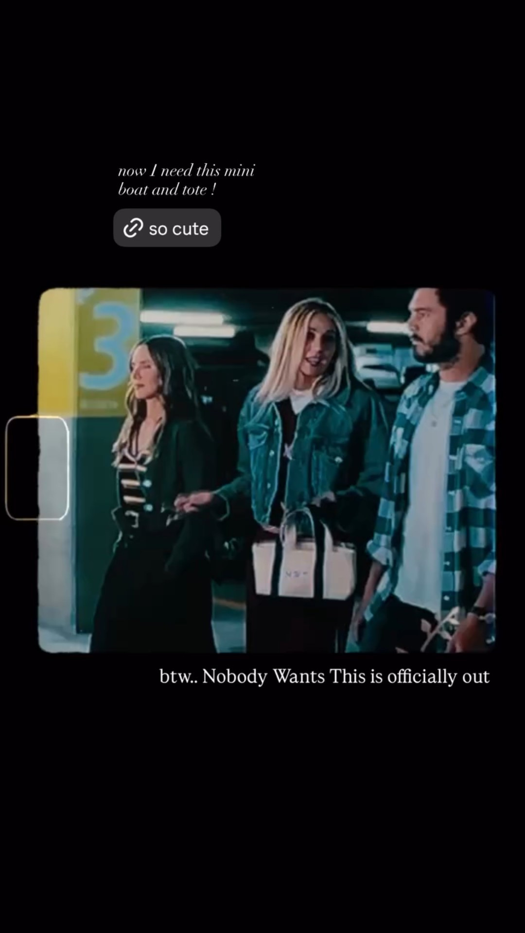 now I need this mini boat and tote ! btw.. Nobody Wants This is officially out