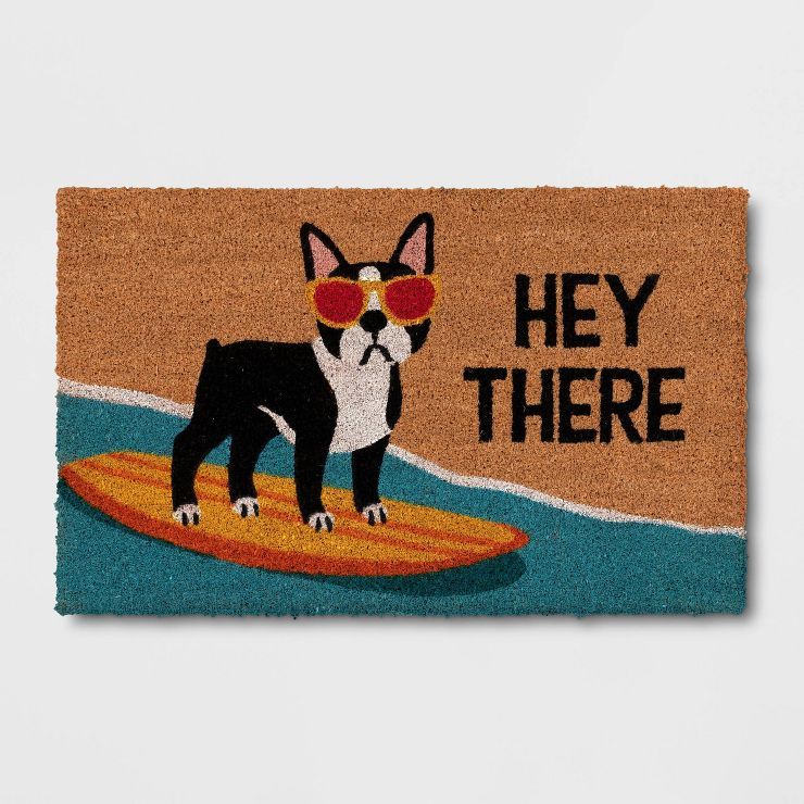 1'6"x2'6" Dog Surf Board Coir Doormat - Sun Squad™ | Target