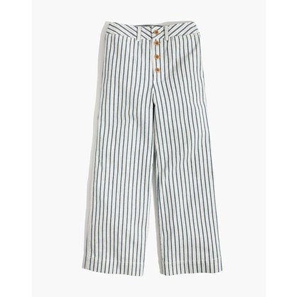 Emmett Wide-Leg Crop Pants in Stripe: Button-Front Edition | Madewell