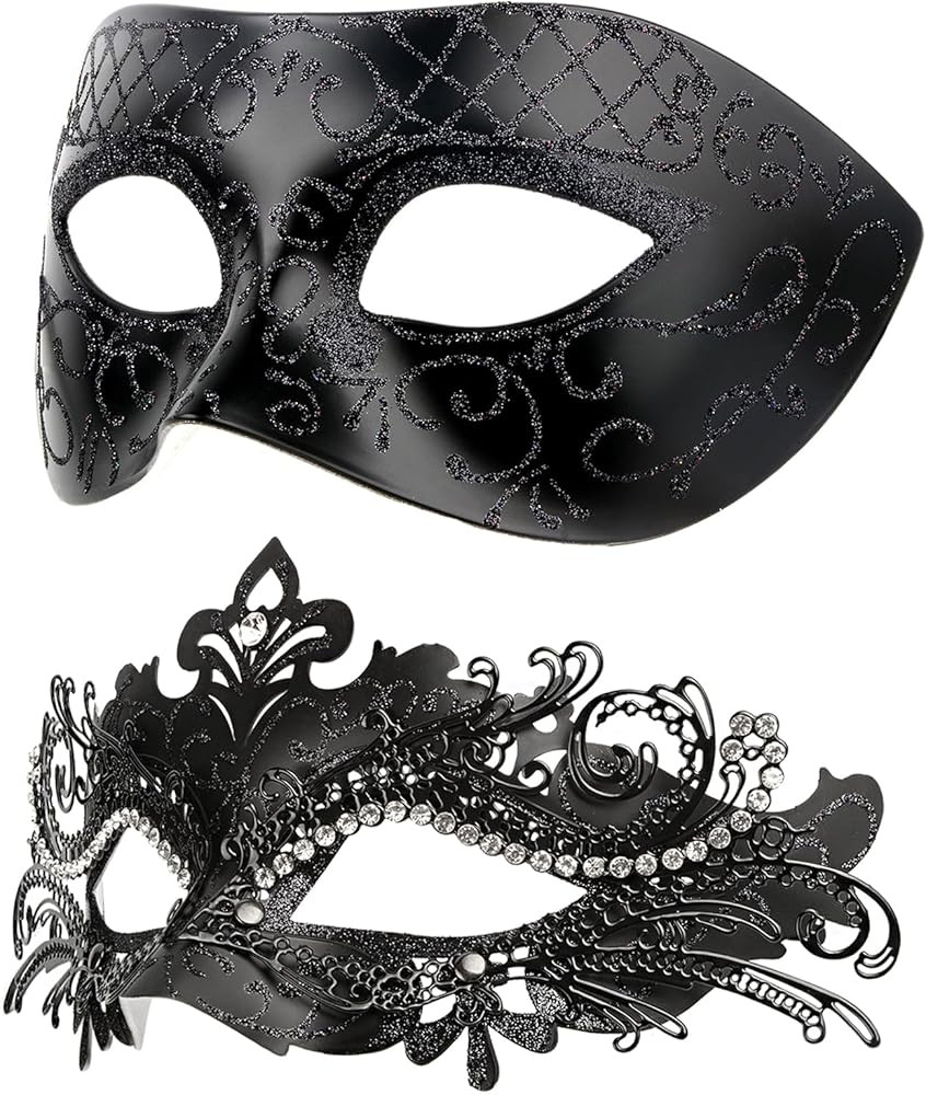 Hoshin Masquerade Mask for Couple, Mardi Gras Deecorations Venetian Masks for Womens | Amazon (US)