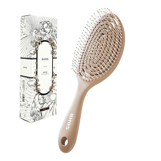 RHOS Detangling Brush for Women, Men & Kids - No Pull, Soft Bristles for Smoothing Wet and Dry Ha... | Amazon (US)